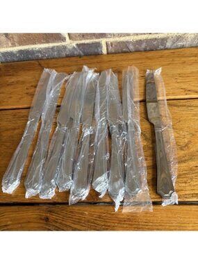 International Silver CARLEIGH 9 Stainless Steel Serrated Dinner Knives NEW